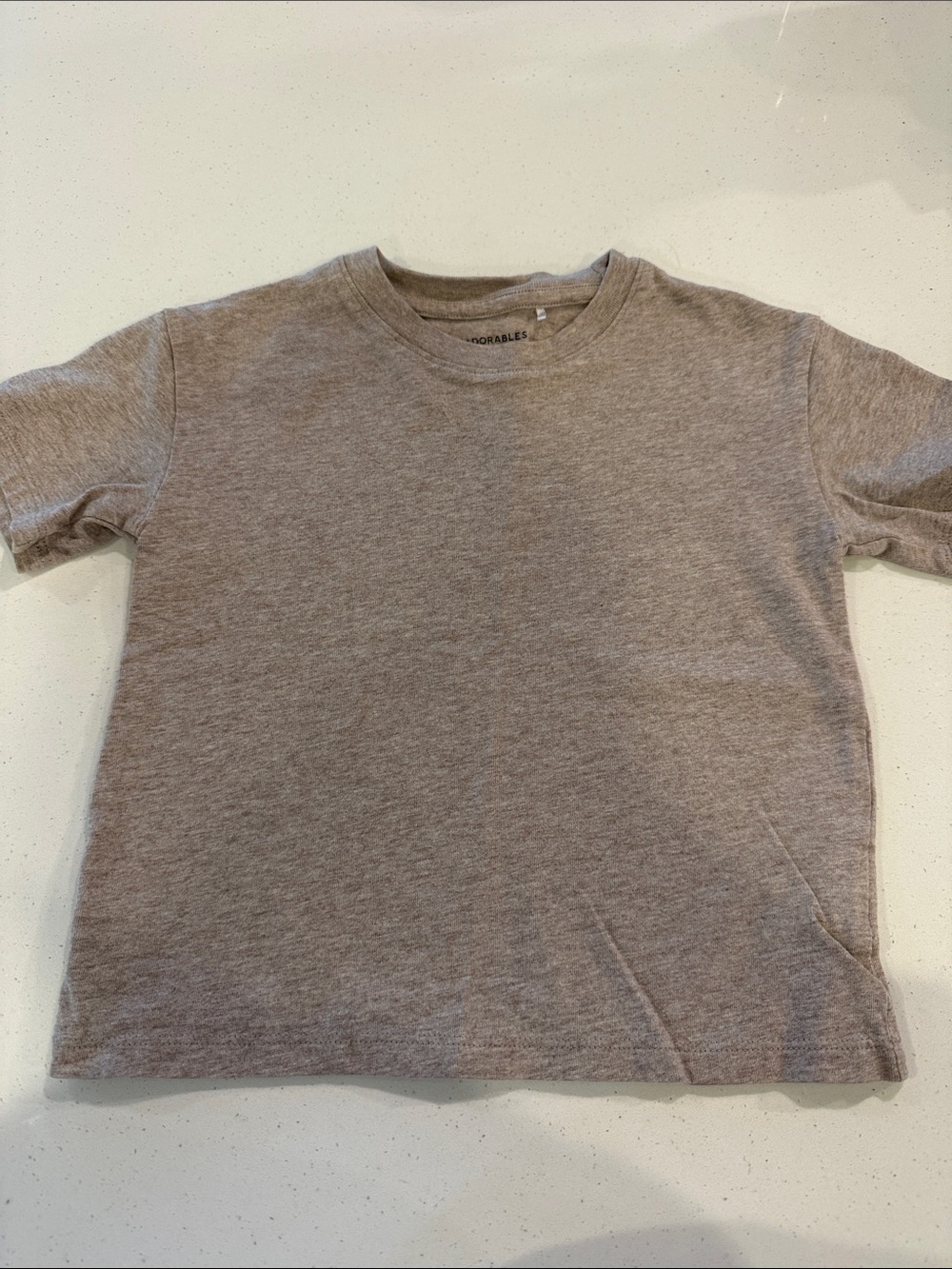 H&M Crewneck T-Shirt in Heather Taupe - Comfortable Everyday Top